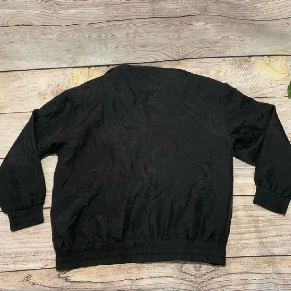 Vintage Silk House Black Fringe Jacket
